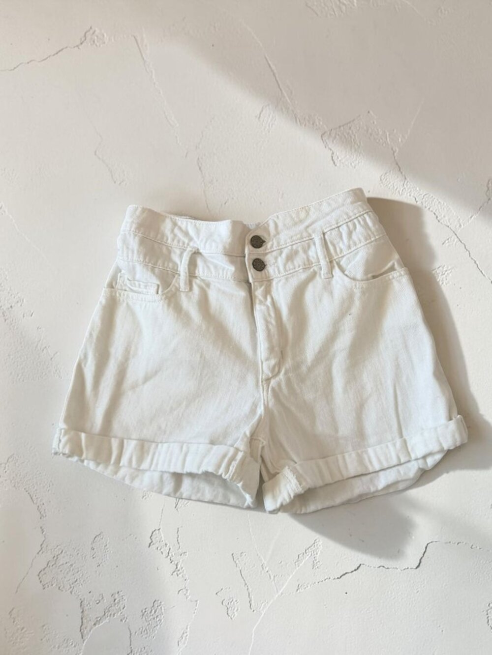 BANANA REPUBLIC White Denim Stretch Shorts Size US 6 Petite